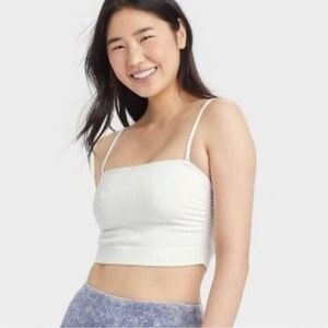 Colsie - white tube top, bralette with detachable straps